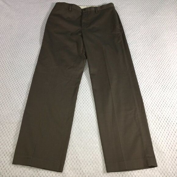 Eddie Bauer Other - Eddie Bauer Dress Pants Brown Flat Front Classic Fit 34x34